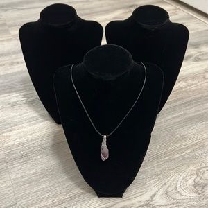 Velvet black necklace holders